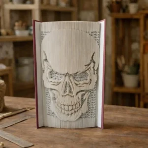 Livre plié - Tête de mort