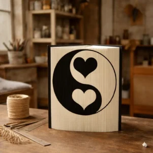 Patron – Motif coeur yin-yang